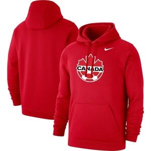 Canada Soccer Nike Club Primary Pullover Hoodie - Red Youth XL Boys (13-15 Year)
